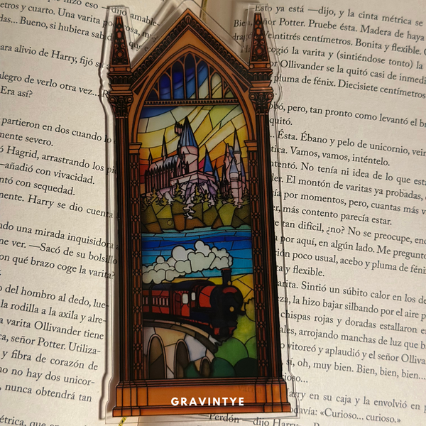 MARCADOR DE LIBROS EN ACRÍLICO BACK TO HOGWARTS