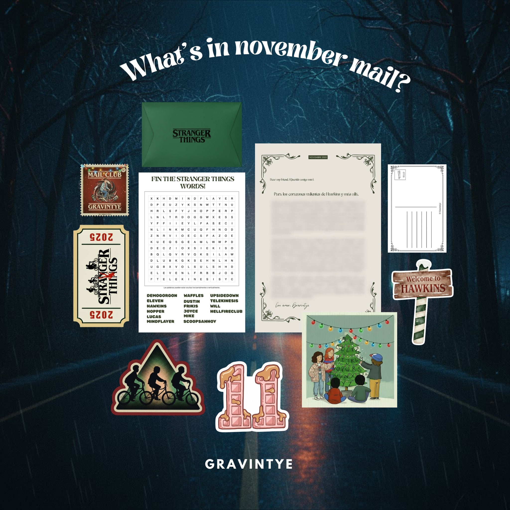 STRANGER THINGS MAIL CLUB/ NO ES UNA SUBSCRIPTION