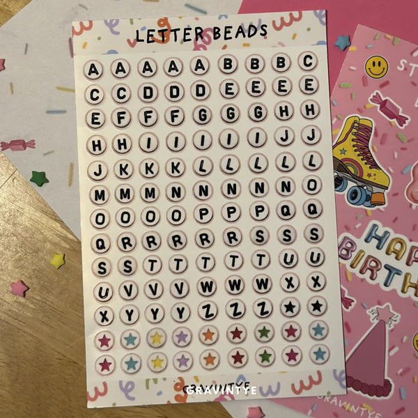 LETTER BEADS STICKERS