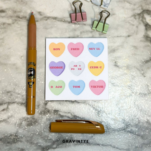 CONVERSATION HEARTS CANDY NOTEPADS