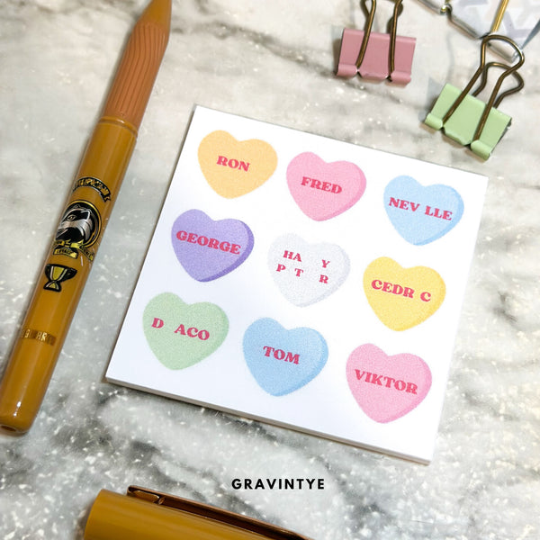 CONVERSATION HEARTS CANDY NOTEPADS