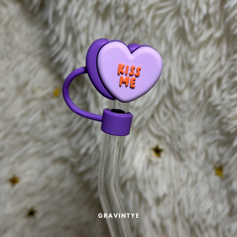 SILICONE STRAW COVERS KISS ME