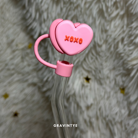 SILICONE STRAW COVERS XOXO