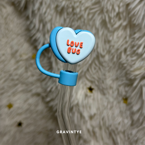 SILICONE STRAW COVERS LOVE BUG