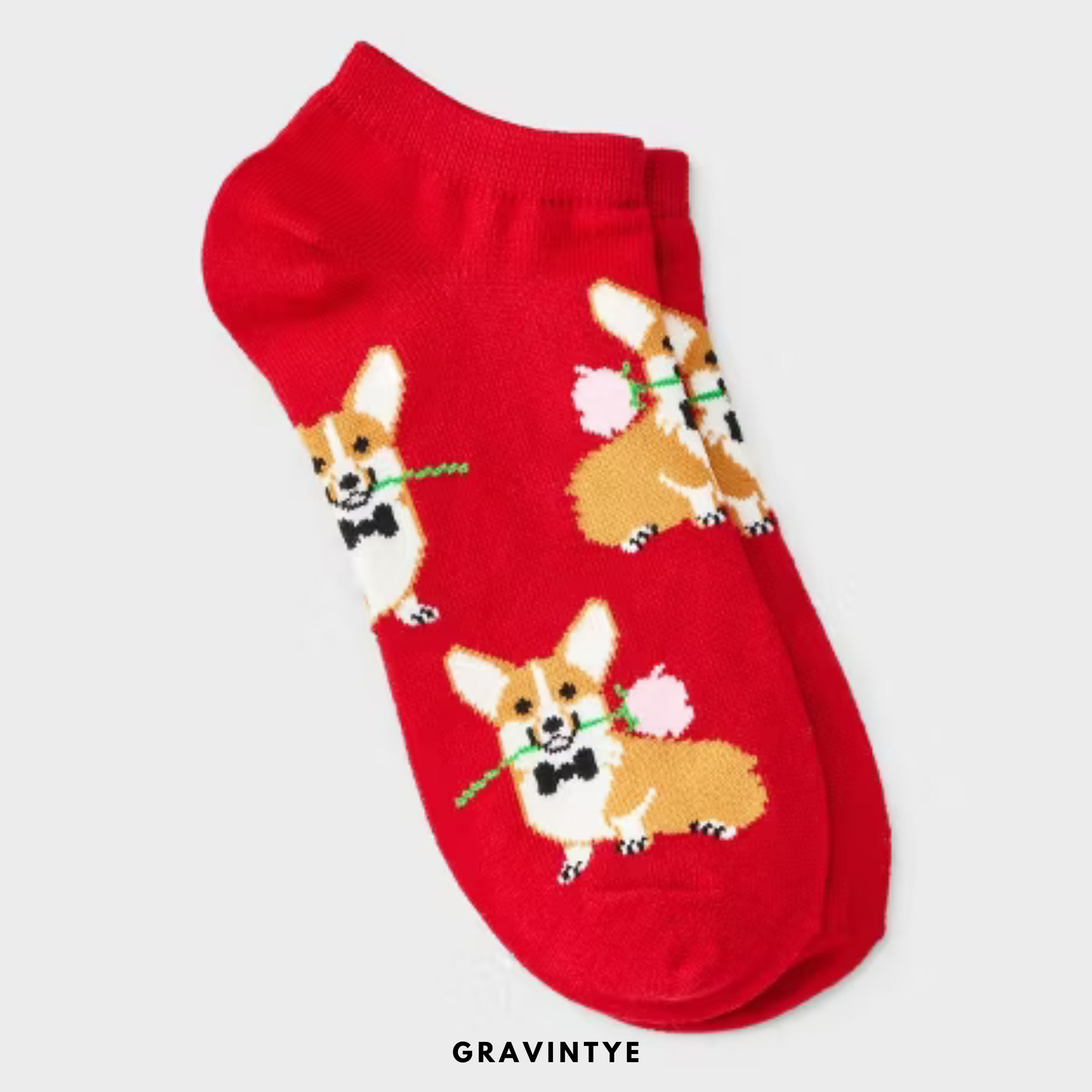 CORGI VALENTINE SOCKS
