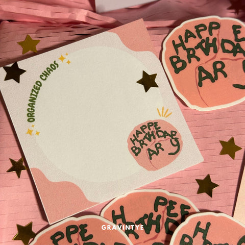 HAPPY BIRTHDAE NOTEPAD 3X3