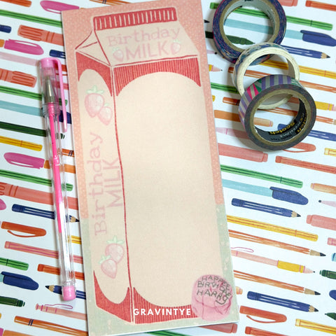 BIRTHDAY MILK NOTEPAD