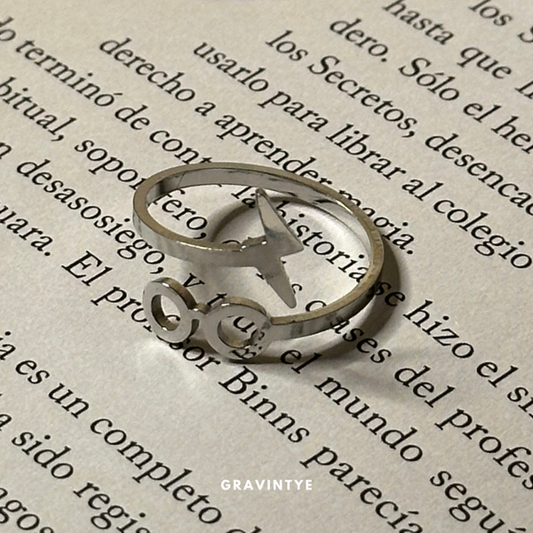 ANILLO / SORTIJA GAFAS DE HARRY STAINLESS STEEL PLATA
