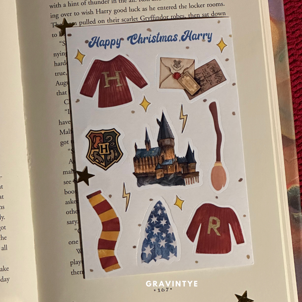 HAPPY CHRISTMAS, HARRY STICKER SHEETS