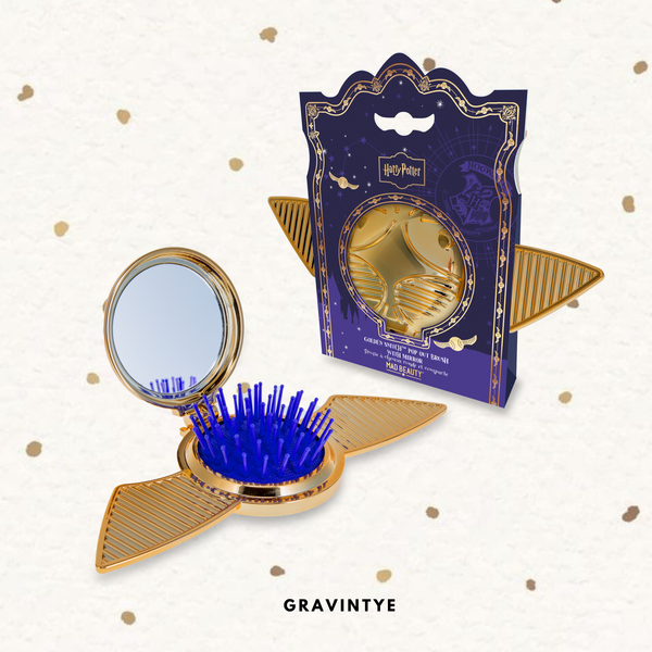 GOLDEN SNITCH HAIRBRUSH & MIRROR SET