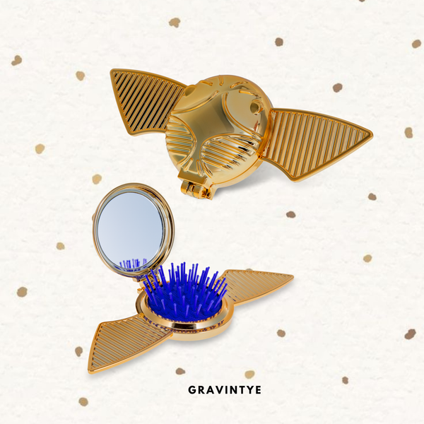 GOLDEN SNITCH HAIRBRUSH & MIRROR SET