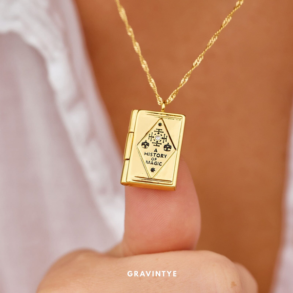 BOOK OF MAGIC PENDANT NECKLACE (EXPECTO PATRONUM)