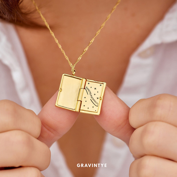 BOOK OF MAGIC PENDANT NECKLACE (EXPECTO PATRONUM)
