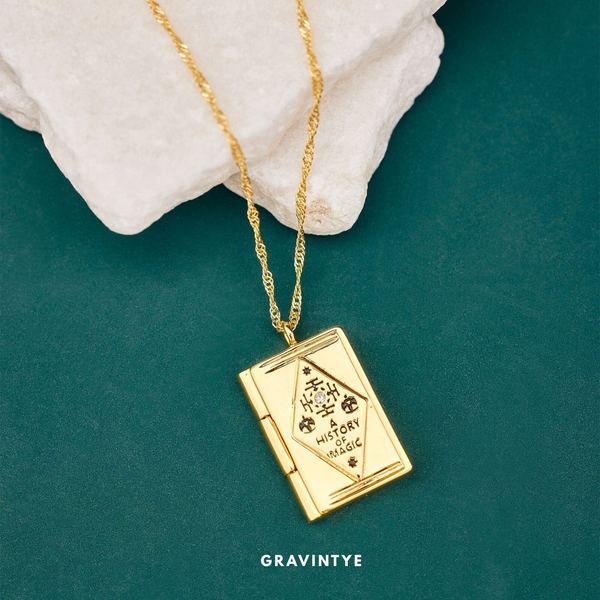 BOOK OF MAGIC PENDANT NECKLACE (EXPECTO PATRONUM)