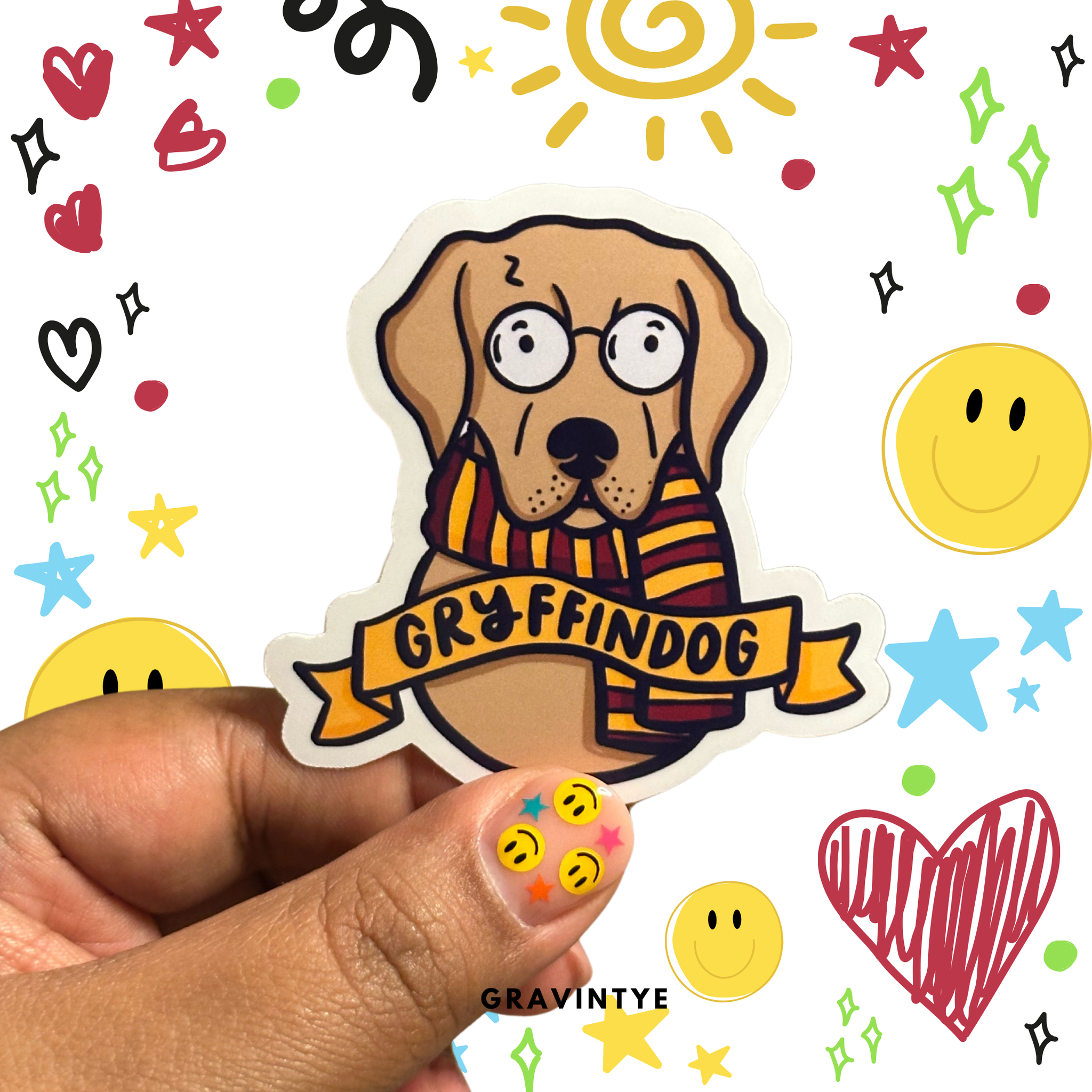 STICKER GRYFFINDOG 2