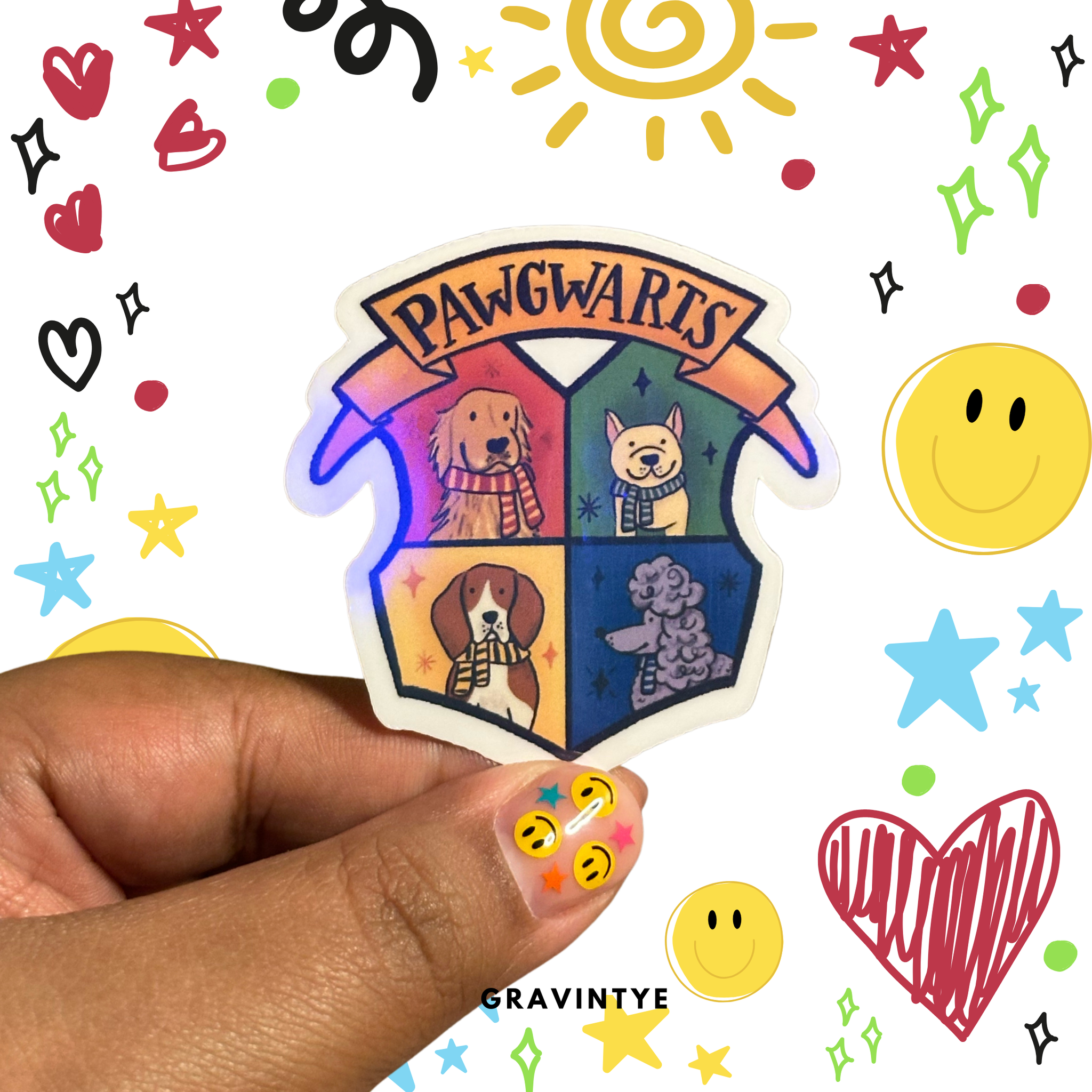 STICKER HOLOGRÁFICO PAWGWARTS DOG