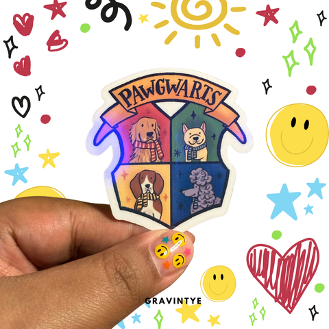 STICKER HOLOGRÁFICO PAWGWARTS DOG