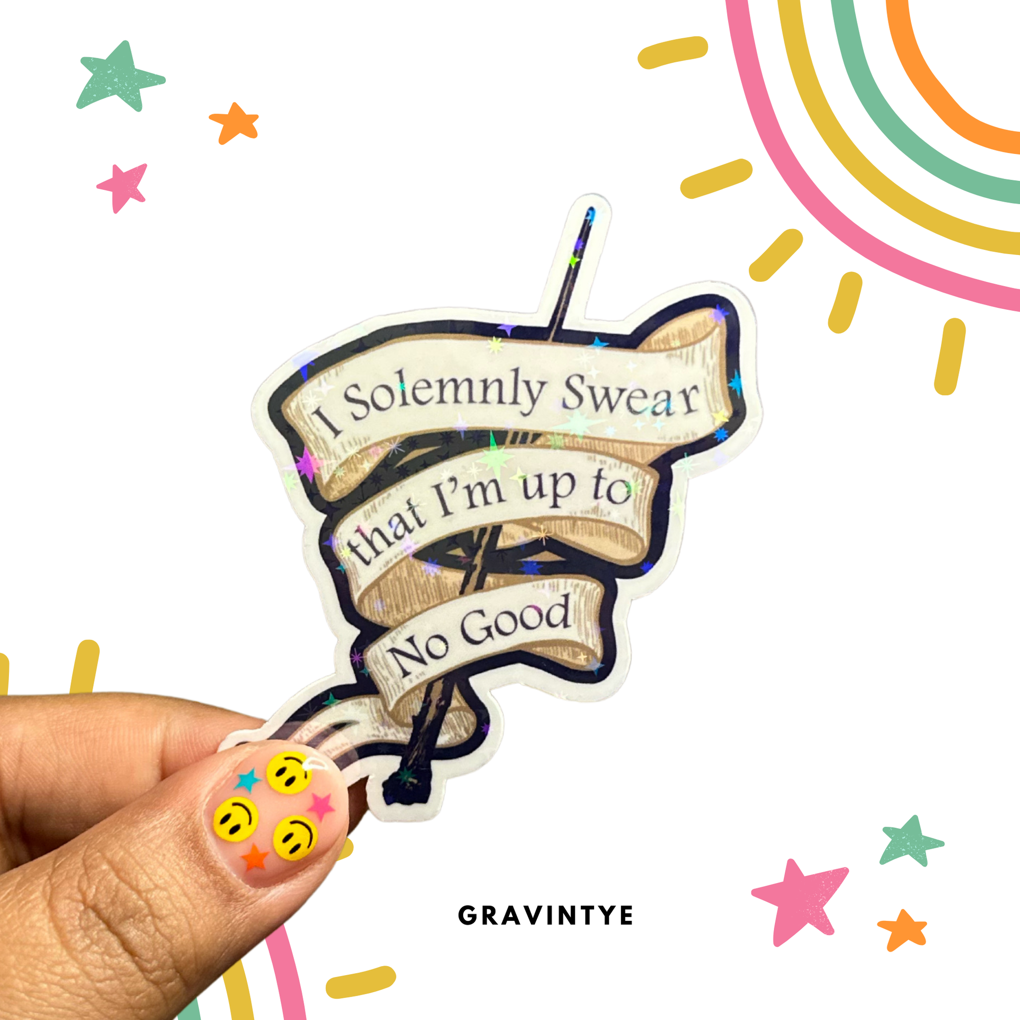 STICKER HOLOGRÁFICO I SOLEMNLY SWEAR