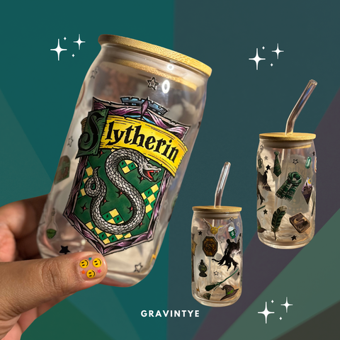 SLYTHERIN GLASS 16OZ