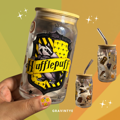 HUFFLEPUFF GLASS 16OZ