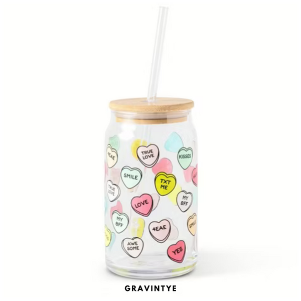 CANDY HEARTS GLASS 16OZ