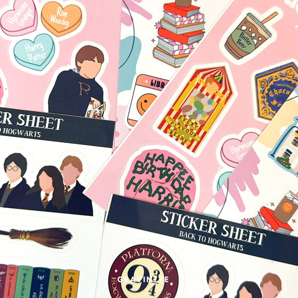 STICKER SHEET HAPPY LIBRARY