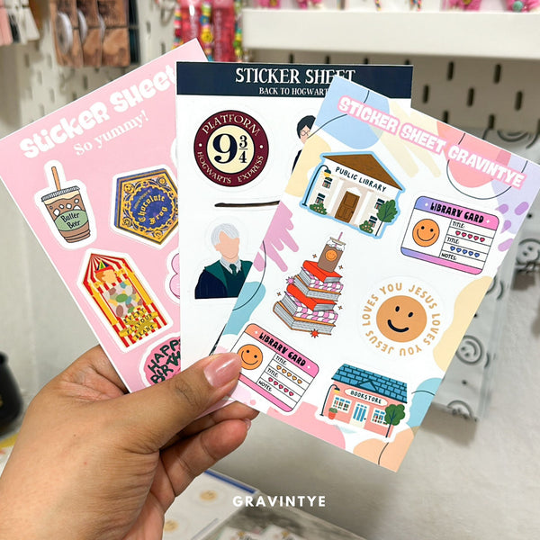 STICKER SHEET HAPPY LIBRARY