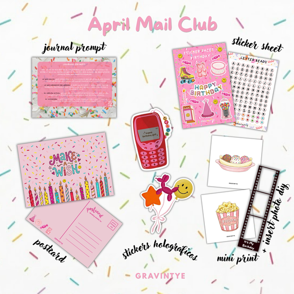 MONTHLY MAIL CLUB SUBSCRIPTION APRIL / ABRIL