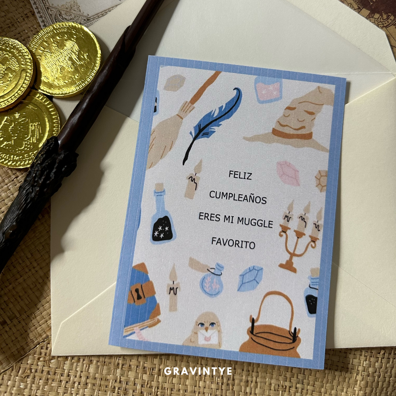 TARJETA FELIZ CUMPLEAÑOS MUGGLE