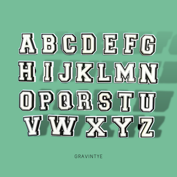 Charms Crocs Letras Blancas