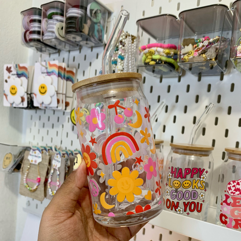 RETRO HIPPIE CRUSH GLASS