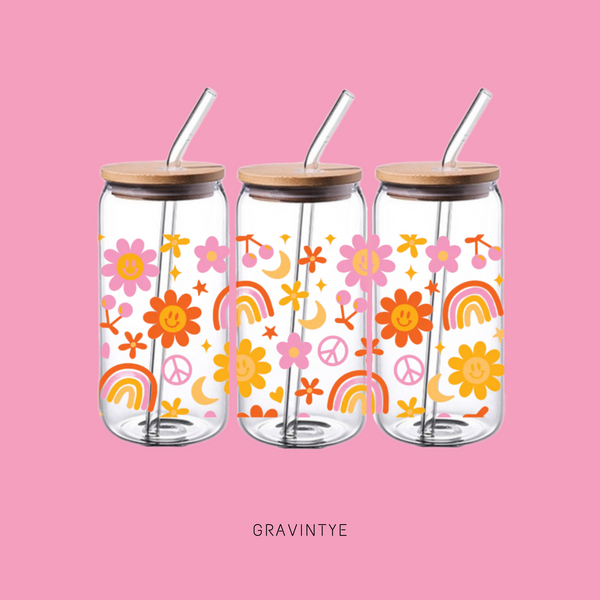 RETRO HIPPIE CRUSH GLASS